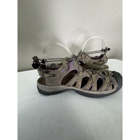KEEN 9 Womens Whisper Gray Purple Waterproof Sport Sandals Hiking Trail Gorpcore - Picture 9 of 16